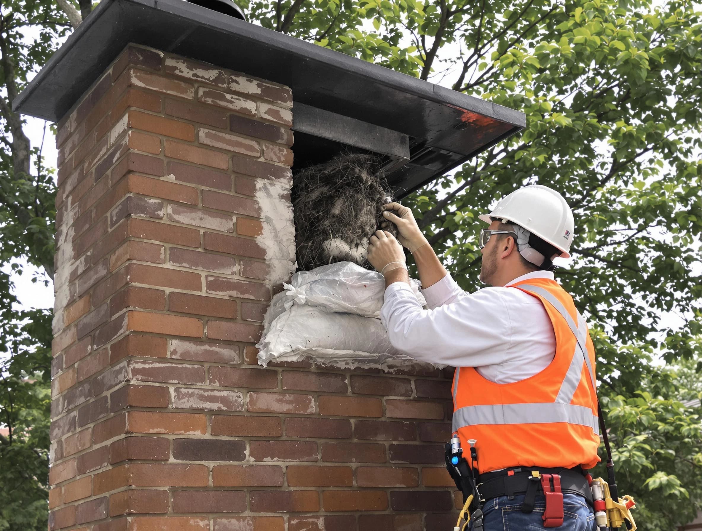 Humane removal of debris and animals by Johns Creek Chimney Sweep in Johns Creek, GA