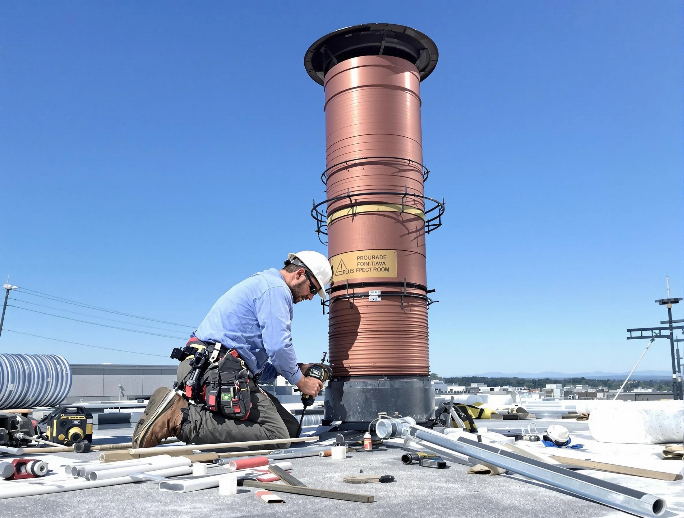 Installed chimney liner by Johns Creek Chimney Sweep in Johns Creek, GA