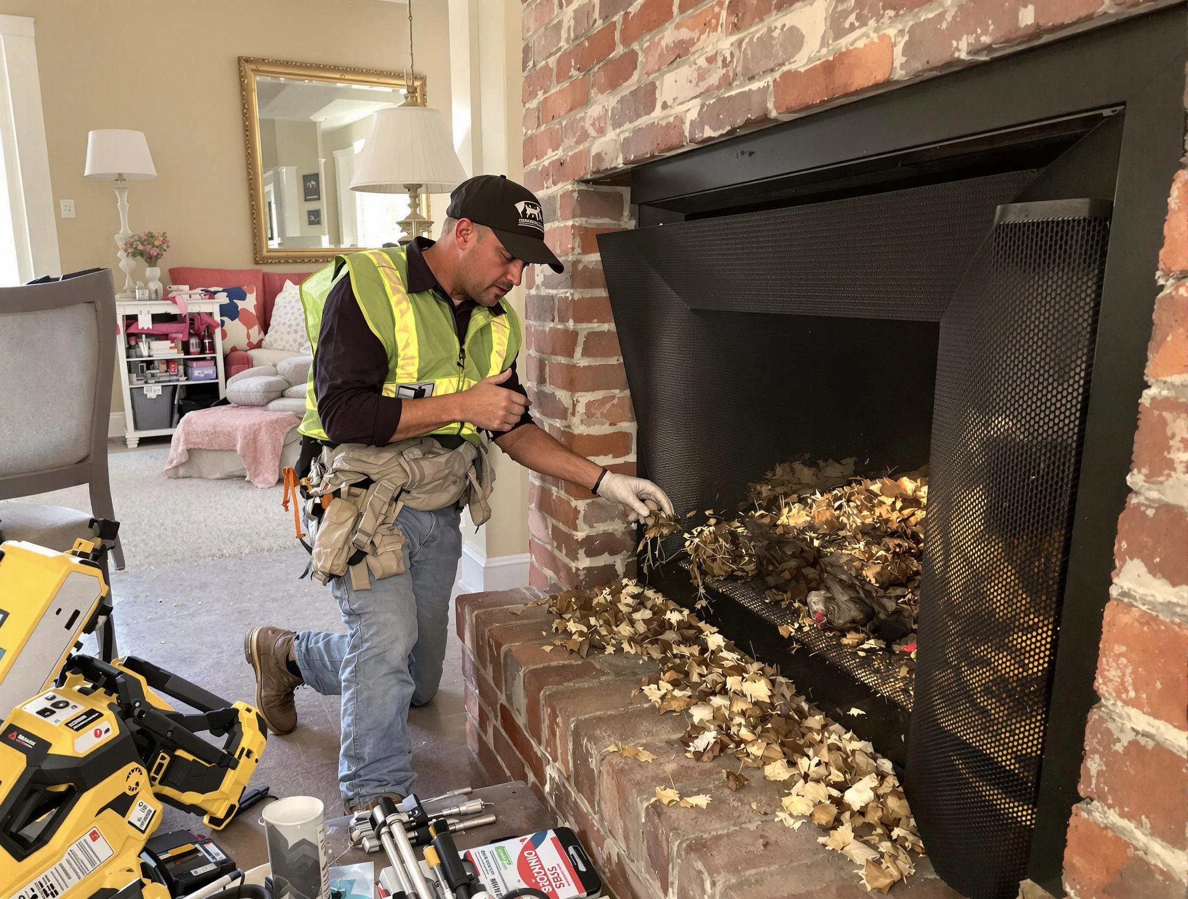 Safe screening installation by Johns Creek Chimney Sweep in Johns Creek, GA