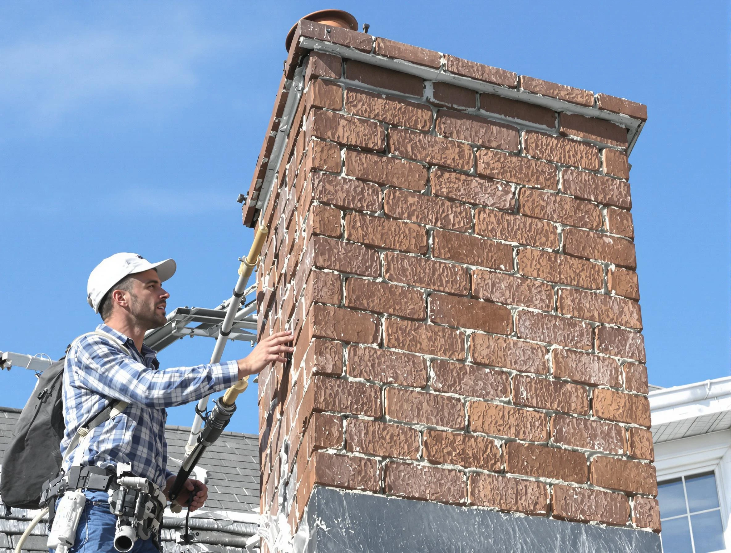 Brickwork for a chimney rebuild by Johns Creek Chimney Sweep in Johns Creek, GA